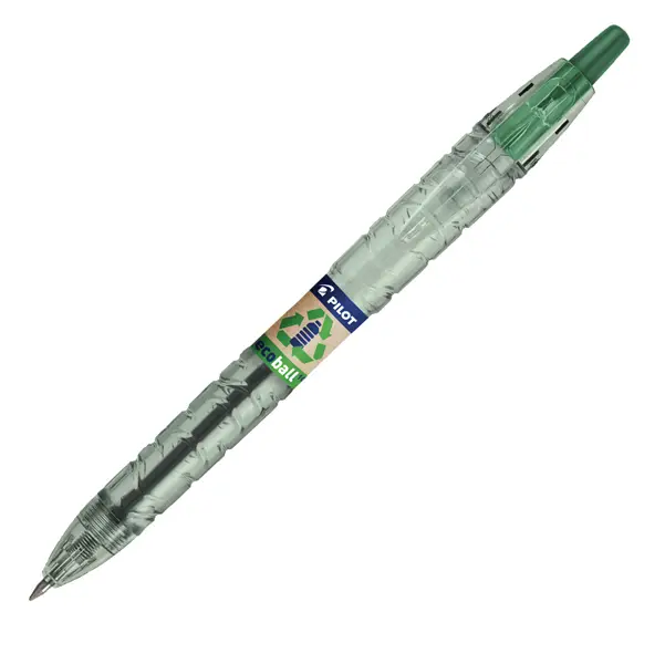 10x Penna a sfera scatto B2P Ecoball punta 1.0mm verde Pilot