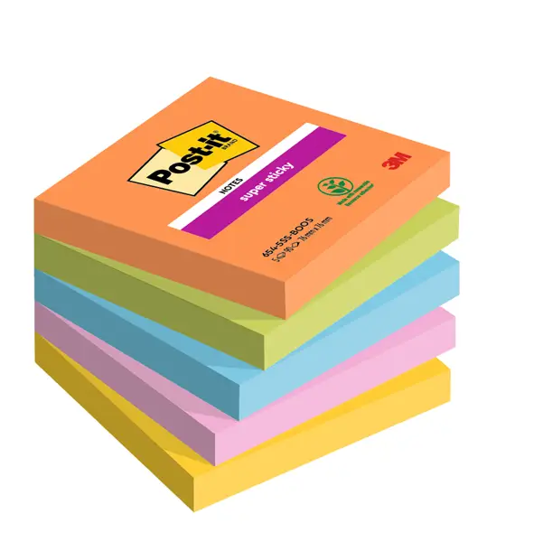 1x Cf.5pz blocco 90fg. Post-itR Super Sticky 76x76mm 654-5SS-BOOS Boost