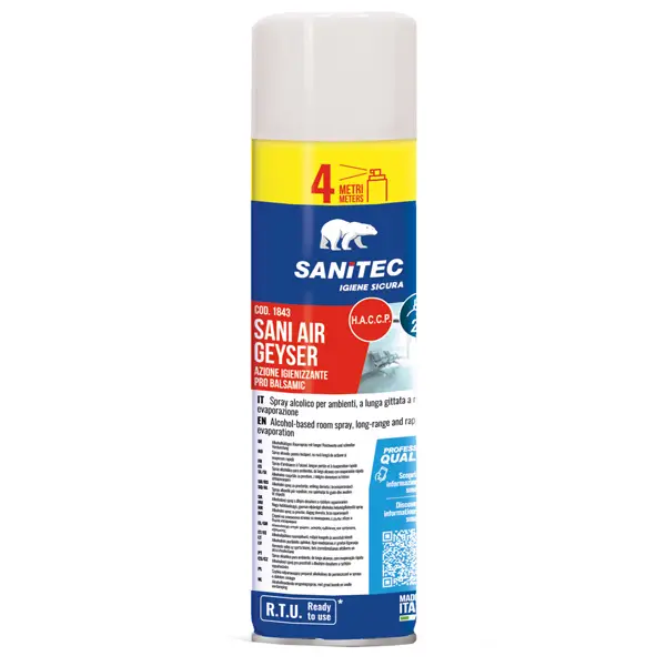 1x Spray alcolico igienizzante ambienti SANI AIR GEYSER 500ml Sanitec