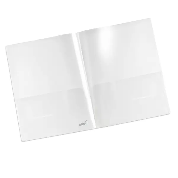 1x Conf 5 cartellina doppia tasca PP trasparente Plastidea