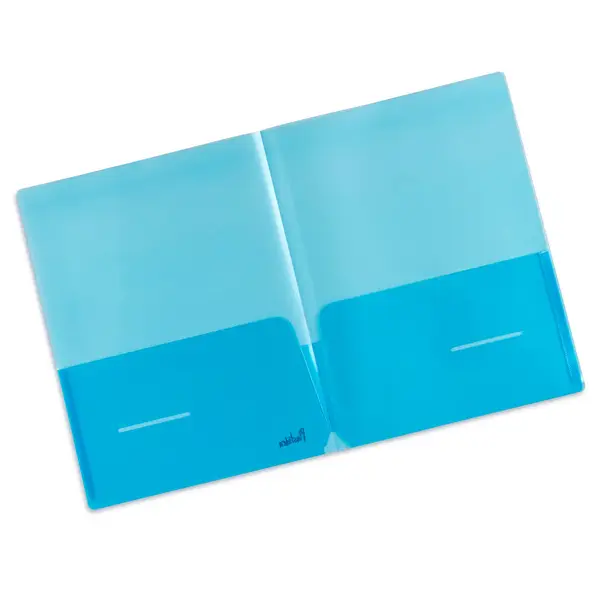 1x Conf 5 cartellina doppia tasca PP blu Plastidea