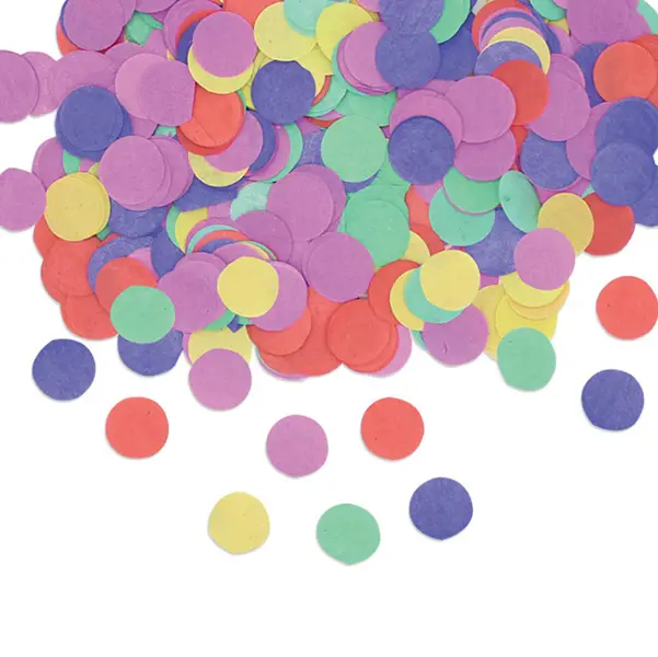 1x Busta coriandoli in carta D2cm colori assortiti Big Party