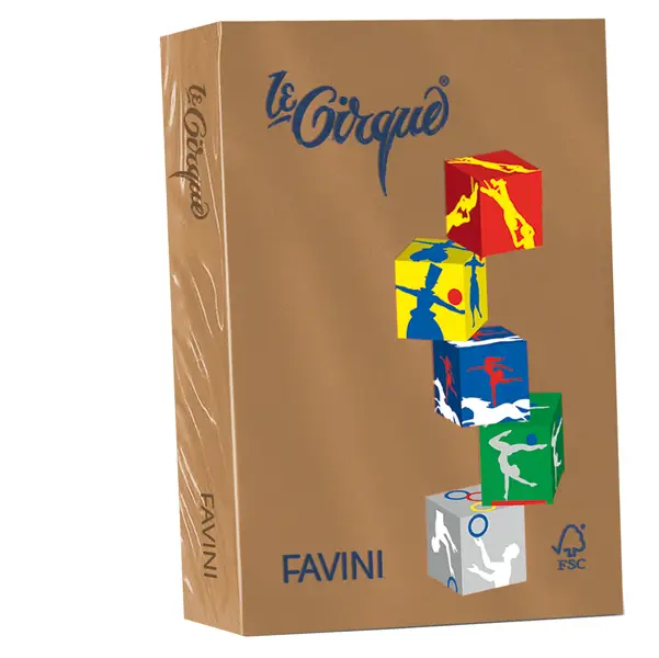 1x Carta LECIRQUE A4 80gr 500fg cuoio 300 FAVINI