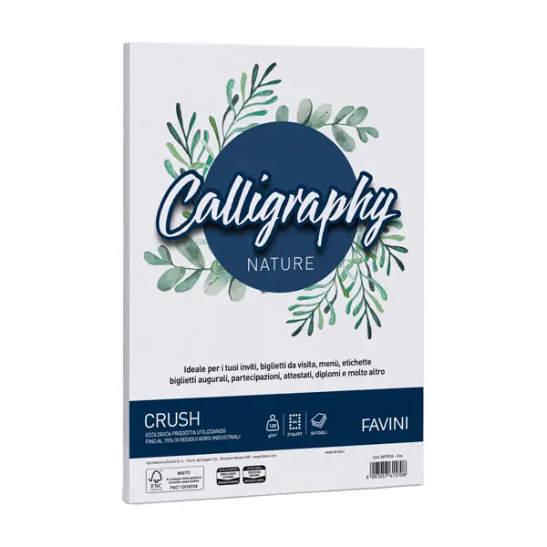 1x Carta Calligraphy Nature CRUSH A4 50fg 120gr uva FAVINI