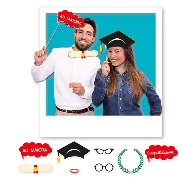 1x Photo Booth Laurea 8 fantasie Big Party