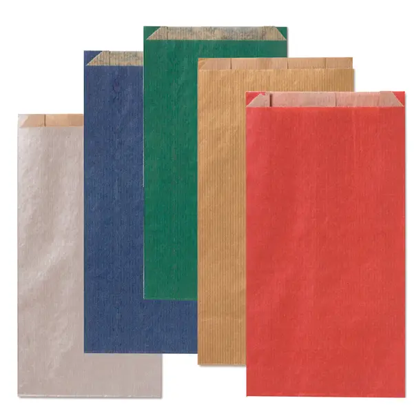 1x 100 sacchetti a soffietto 8x16+2,5cm colori scuri assortiti Rex Sadoch