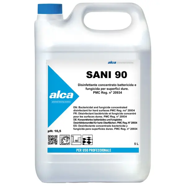 1x Disinfettante concentrato battericida e fungicida SANI90 Tanica 5Lt Alca