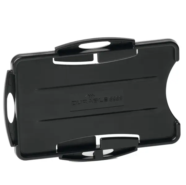 1x 10 portabadge Eco per 2 tessere 57x87mm nero Durable
