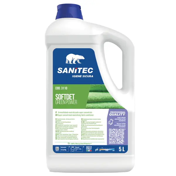 1x Ammorbidente neutralizzante super concentrato SOFTDET GREEN POWER 5Lt Sanitec