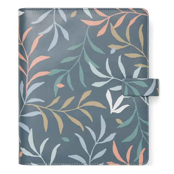 1x Organiser f.to A5 233x217x46mm c/cinturino fantasia Botanical blu Filofax