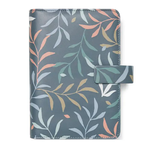 1x Organiser f.to Personal 187x153x40mm c/cinturino fantasia Botanical blu Filofax