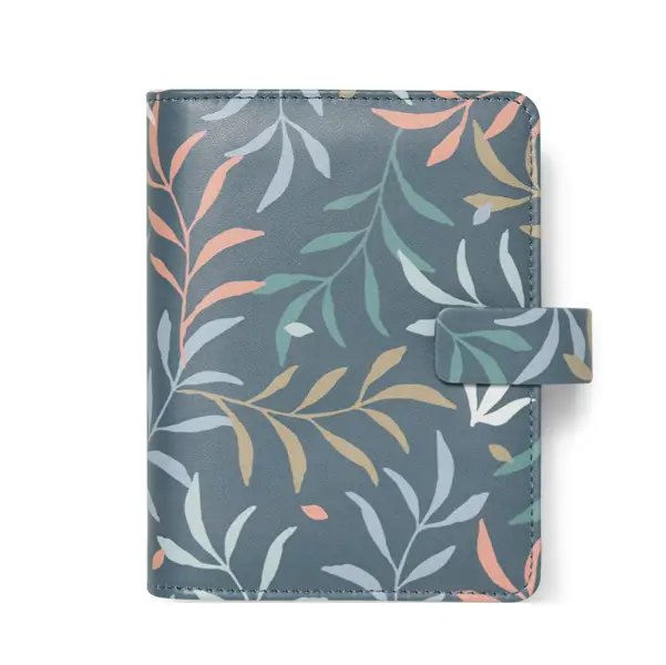 1x Organiser f.to Pocket 146x128x36mm c/cinturino fantasia Botanical blu Filofax