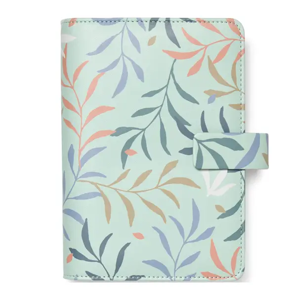 1x Organiser f.to Personal 187x153x40mm c/cinturino fant. Botanical menta Filofax