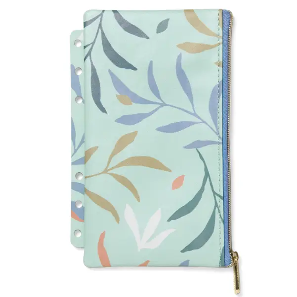 1x Pochette c/zip per organiser A5 e Personal Botanical menta Filofax