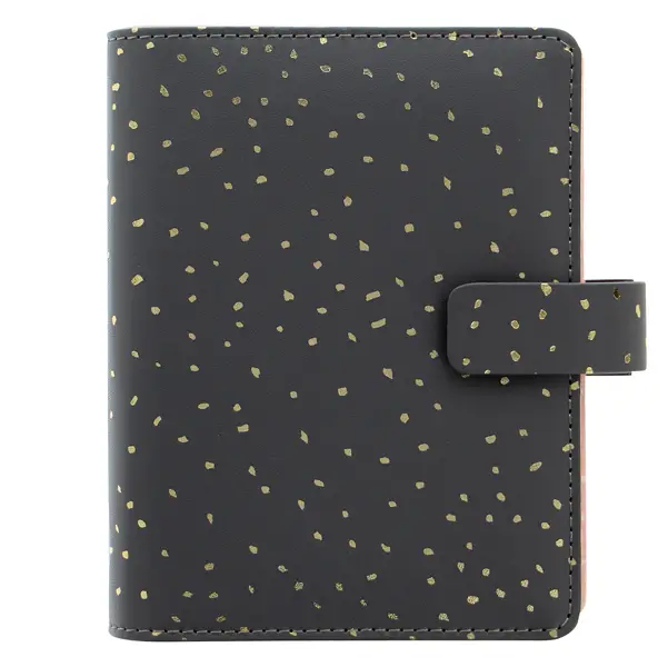 1x Organiser f.to Personal 187x153x40mm c/cinturino Confetti nero Filofax