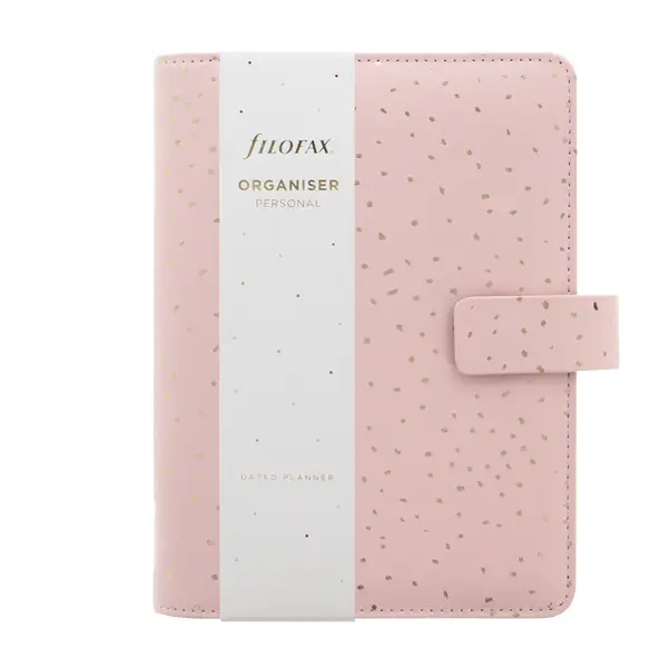 1x Organiser f.to Personal 187x153x40mm c/cinturino Confetti rosa Filofax
