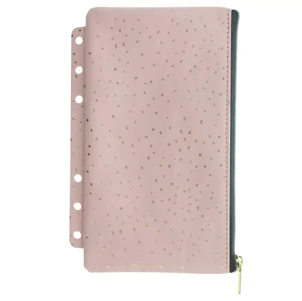 1x Pochette c/zip per organiser A5 e Personal Confetti rosa Filofax