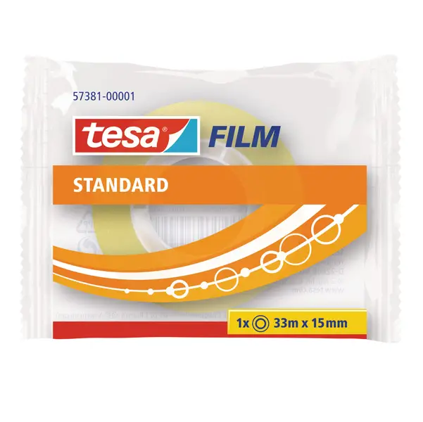 30x Nastro adesivo trasparente tesafilm 33mx15mm conf. singolarmente Tesa