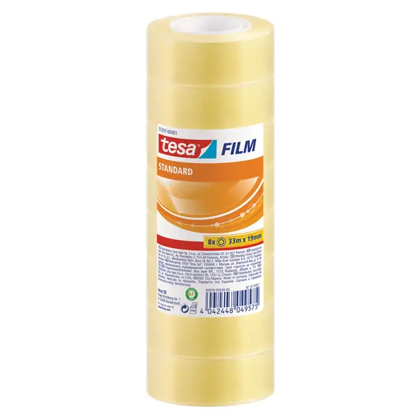 1x Torre 8 nastri adesivi tesafilm 33mx19mm Tesa