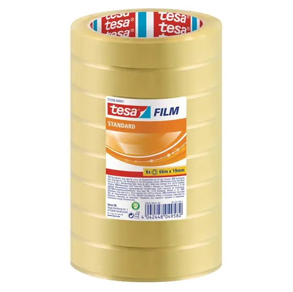 1x Torre 8 nastri adesivi tesafilm 66mx19mm Tesa