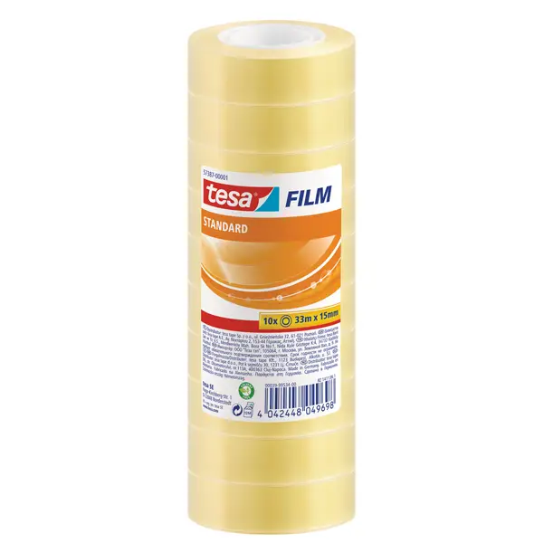 1x Torre 10 nastri adesivi tesafilm 33mx15mm Tesa