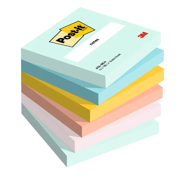 1x Cf. 6pz blocco 100fg. Post-itR 76x76mm 654-BEA Beachside