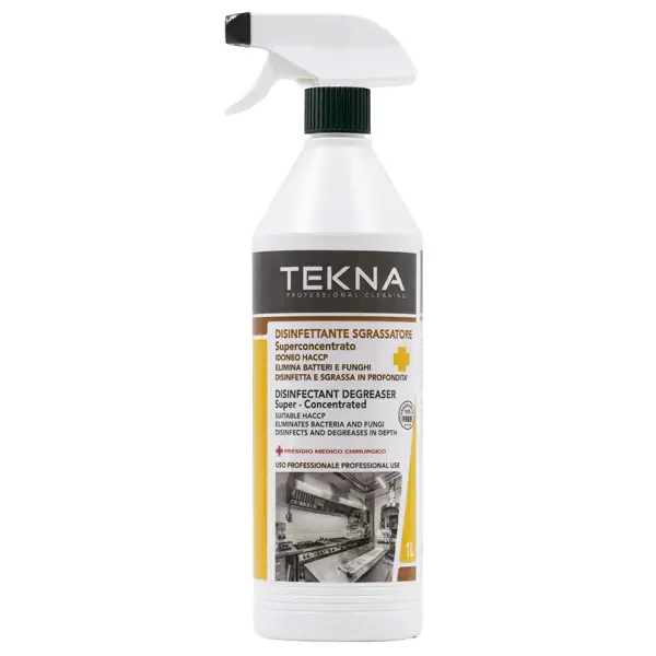 1x Disinfettante sgrassatore superconcentrato senza profumo 1lt Tekna