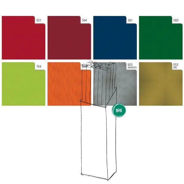 30x Rotolo carta regalo Ecocolor 3x1mt colori assortiti Sadoch