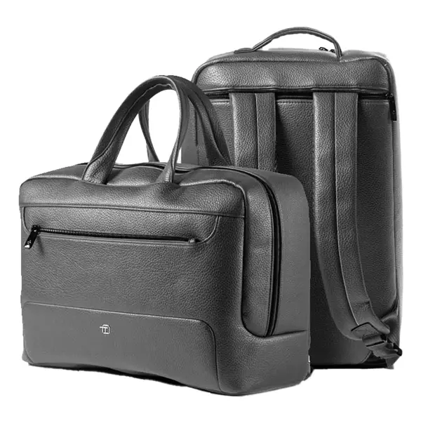 1x Bi-Bag Gate Trended ecopelle dim. 42x28x14cm nero InTempo