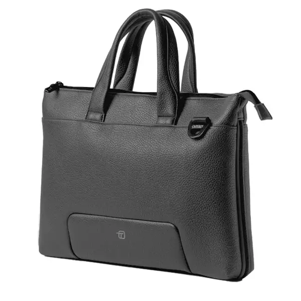 1x Borsa c/manici espandibile Gate Trended ecopelle dim.41x30x7cm nero InTempo