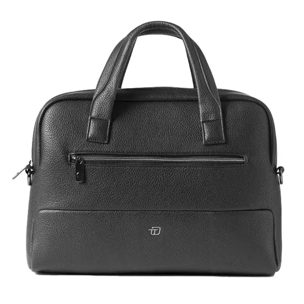 1x Borsa c/manici slim Gate Trended ecopelle dim.41x30x7cm nero InTempo