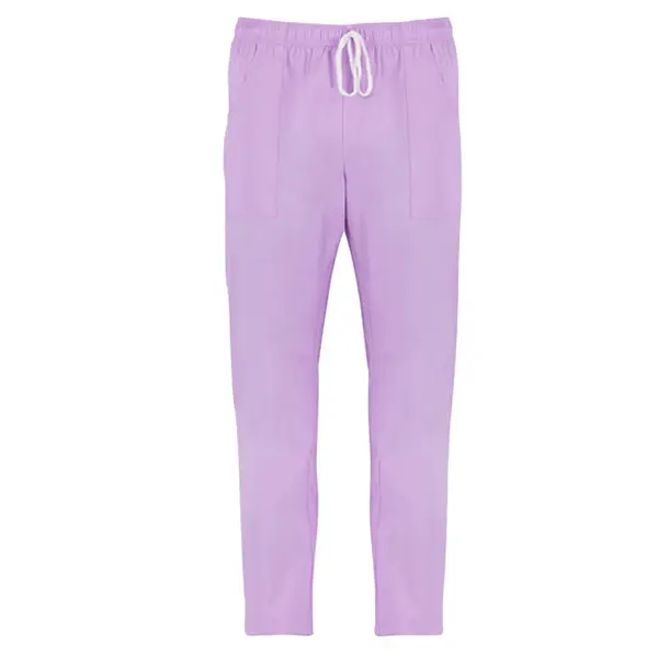 1x Pantaloni Pitagora in cotone Tg. L lilla chiaro