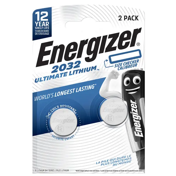 1x Blister 2 pile CR2032 Ultimate Lithium - Energizer Specialistiche