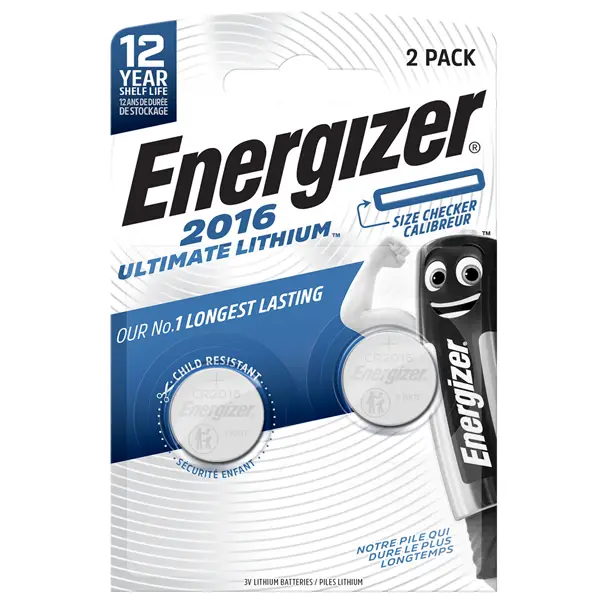 1x Blister 2 pile CR2016 Ultimate Lithium - Energizer Specialistiche