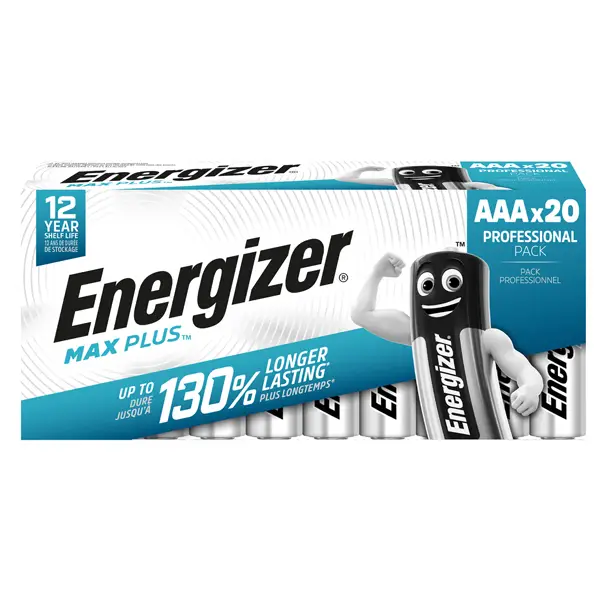 1x Blister da 20 Pile Alcaline Max Plus MiniStilo AAA E92 DP20 60/120-Energizer