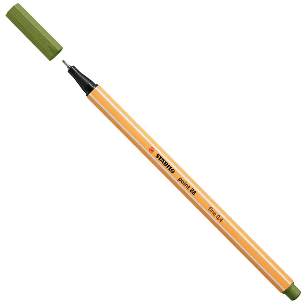 10x Pennarello Stabilo Point 88/35 verde mimetico