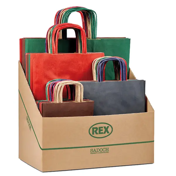 1x Espositore 100 shopper Allegra colori scuri formati assortiti Sadoch