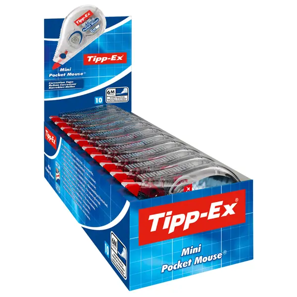 1x 10 correttori Tipp-ex pocket mouse 5mm x 6mt Decor Bic