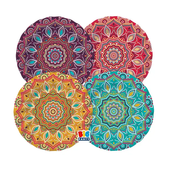 1x 8 piatti D20cm Mandala Big Party