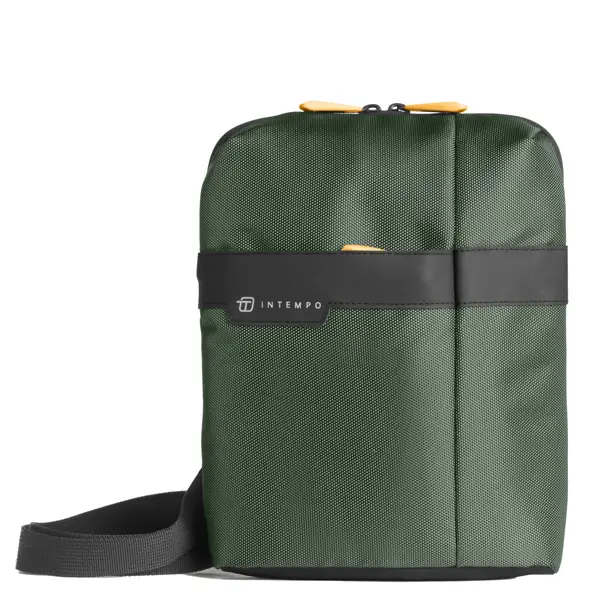 1x Tracolla city bag Job dim. 21x28x6cm tessuto tecnico verde INTEMPO