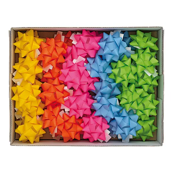 1x 36 stelle nastro carta ecocolor 20mmxD9cm colori ass. primavera Brizzolari