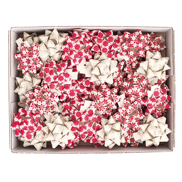 1x 50 stelle nastro carta erba 15mmxD6,5cm fantasie assortite natale Brizzolari