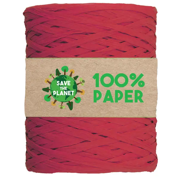 1x Rafia in carta 100mt colore rosso 07 Brizzolari