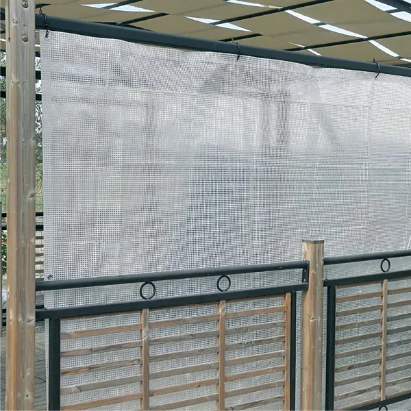 1x Telo PE rinforzato con rafia occhiellato 2x3m bianco Verdemax