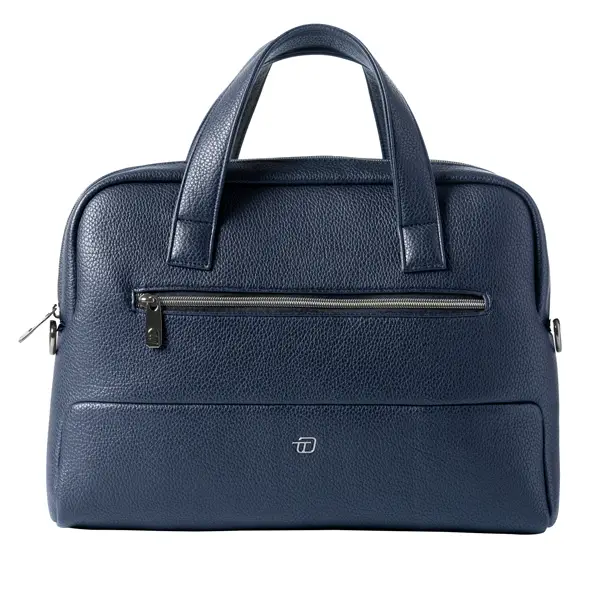 1x Borsa c/manici slim Gate Trended ecopelle dim.41x30x7cm blu InTempo