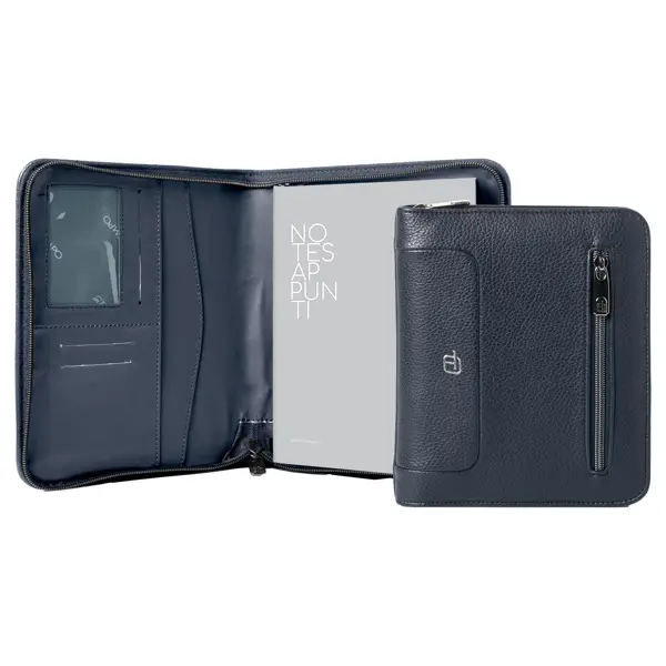 1x Portablocco A5 Gate Trended ecopelle dim. 19x23cm blu InTempo