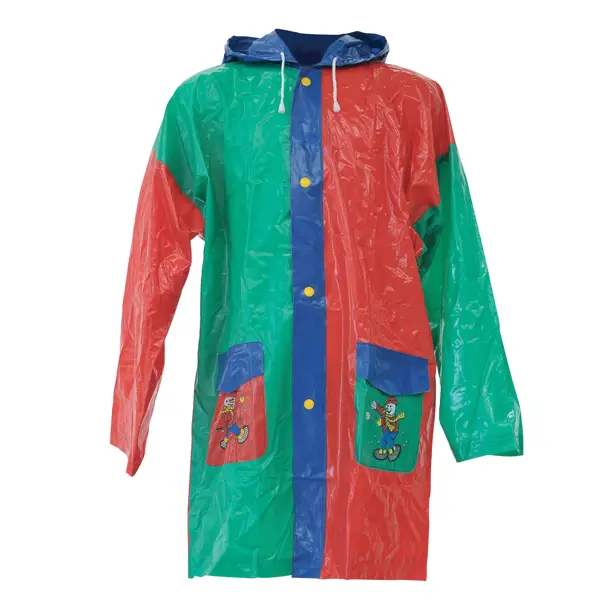 1x Impermeabile bambino in PVC multicolor taglia 6-8 anni