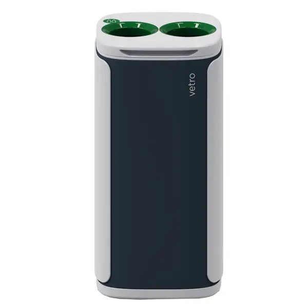 1x Contenitore per raccolta differenziata Wastee verde/vetro Kobra