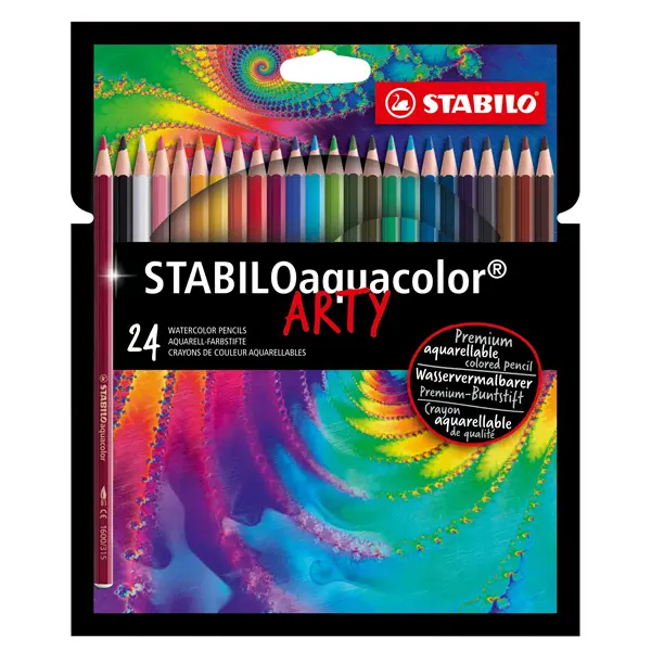 1x Astuccio 24 pastelli Arty aquacolor Stabilo