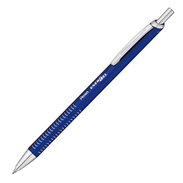 1x Roller EnerGel Metal Slim punta 0.7mm fusto blu Pentel